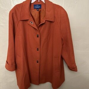 mackintosh new england Coat 3X Wool Dark Pumpkin Color A‎ Line Flare